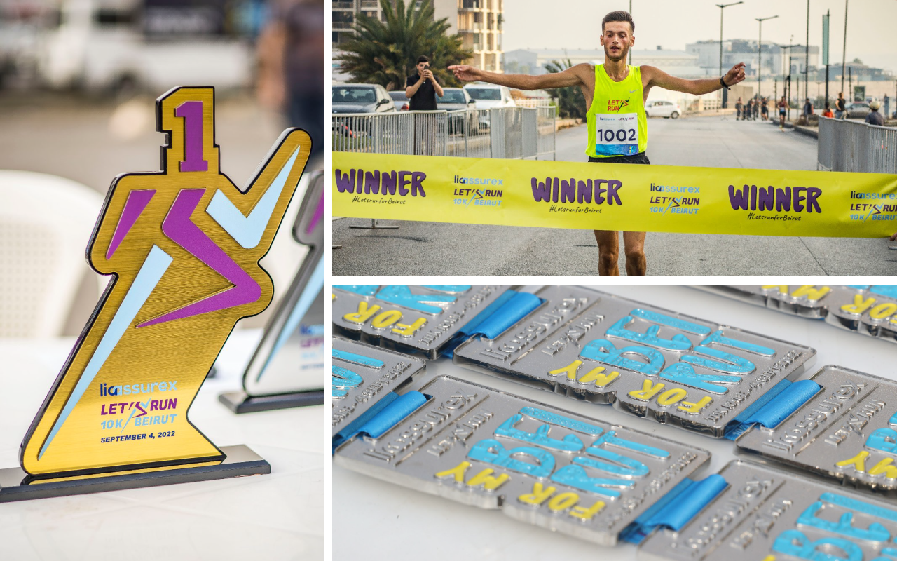 Let’s run 2nd  race edition - Start & finish Arch, BackDrop, Bib design, Organizers card, Medals & trophies